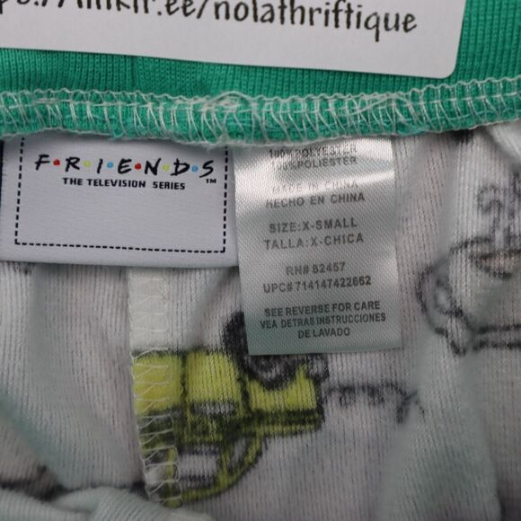 Friends Pants Womens XS Multicolor Mid Rise Patchwork Drawstring Pajama - Picture 2 of 16